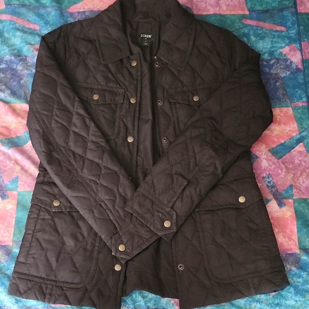 J. Crew Women's Quilted Black Jacket